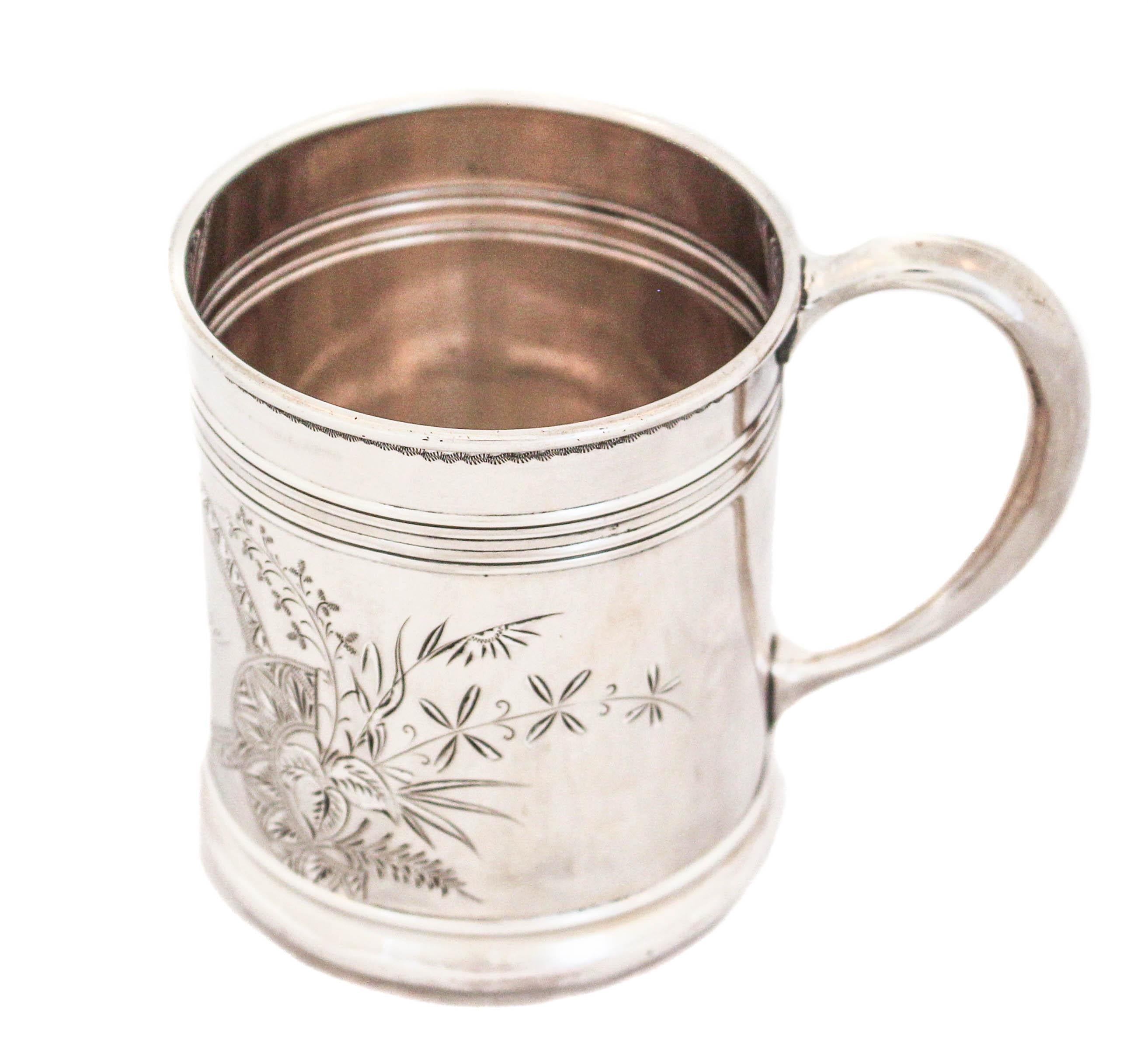 Américain Mug/Baby Cup en argent Sterling Antique en vente