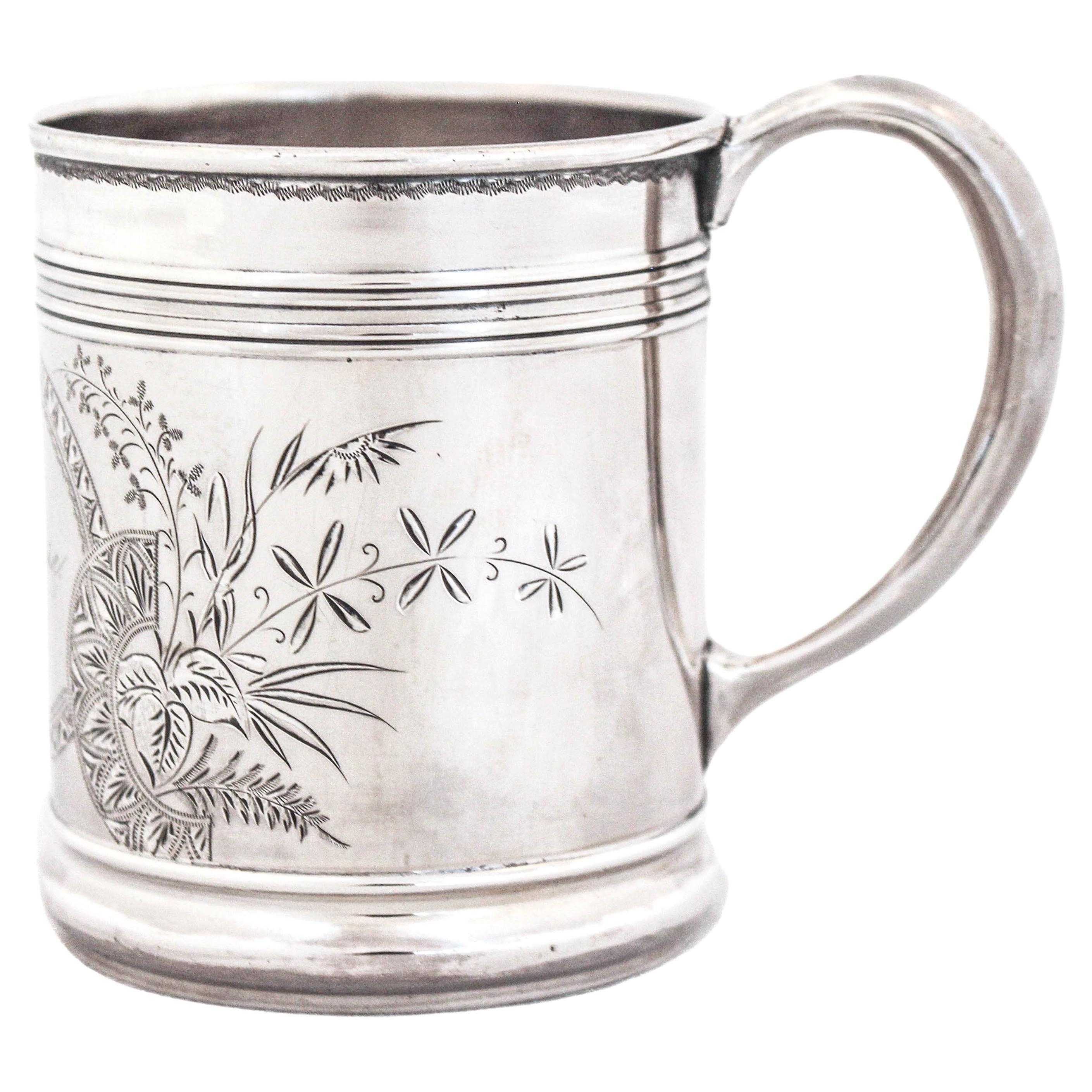 Sterling Silver Antique Mug/Baby Cup For Sale