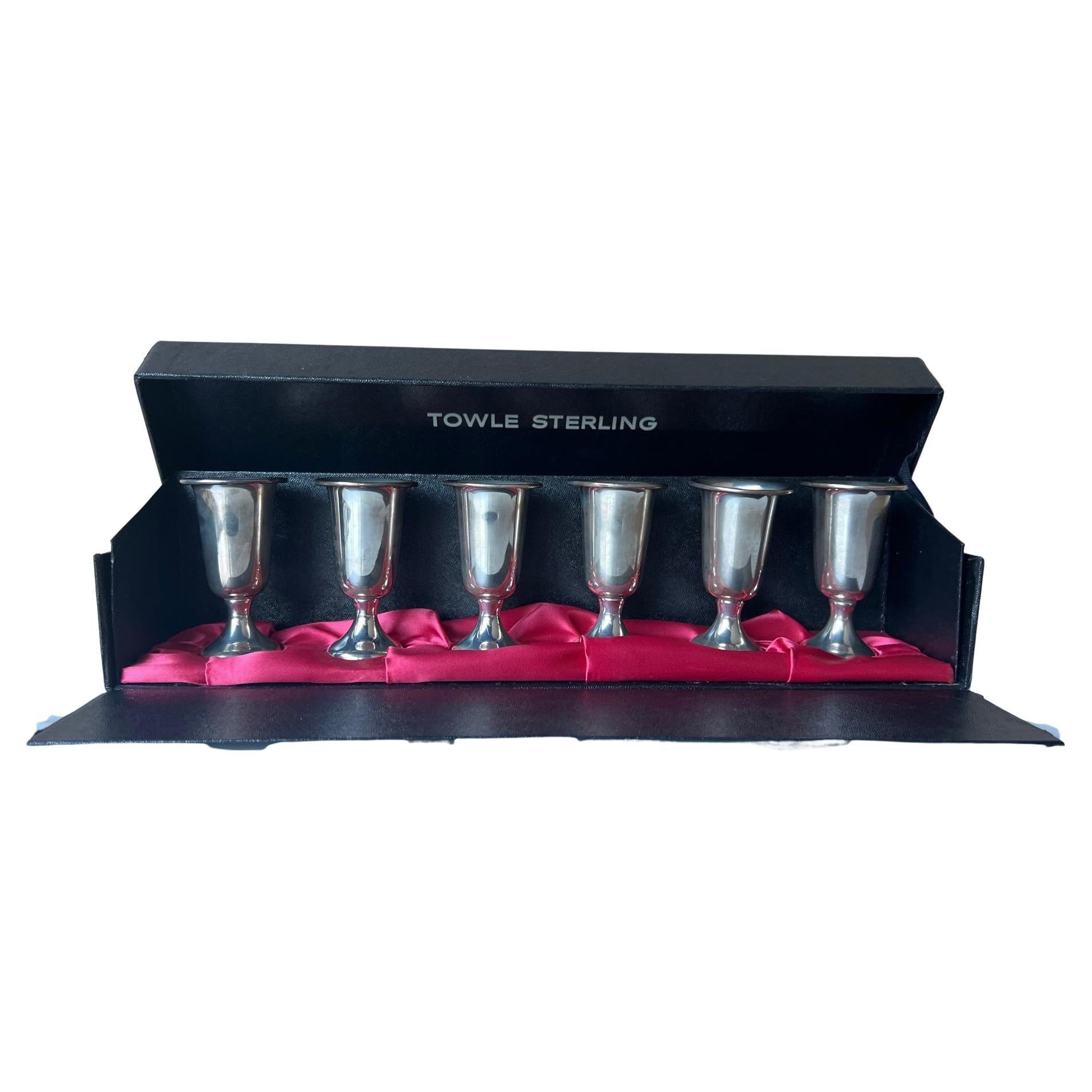 Sterling Silver Aperitif Glasses by Towle