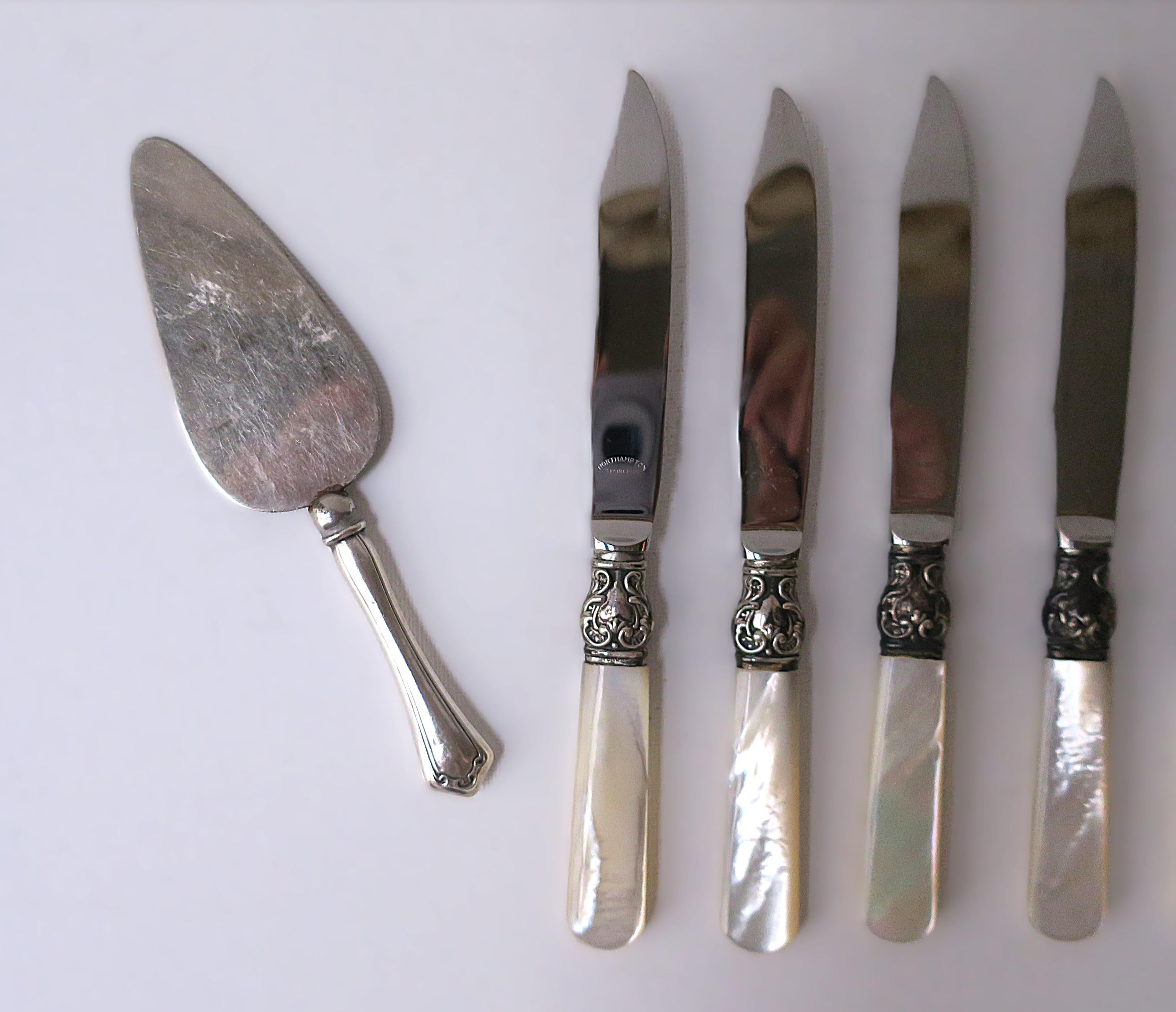 Art Nouveau Sterling Silver Appetizer Spreader Server For Sale