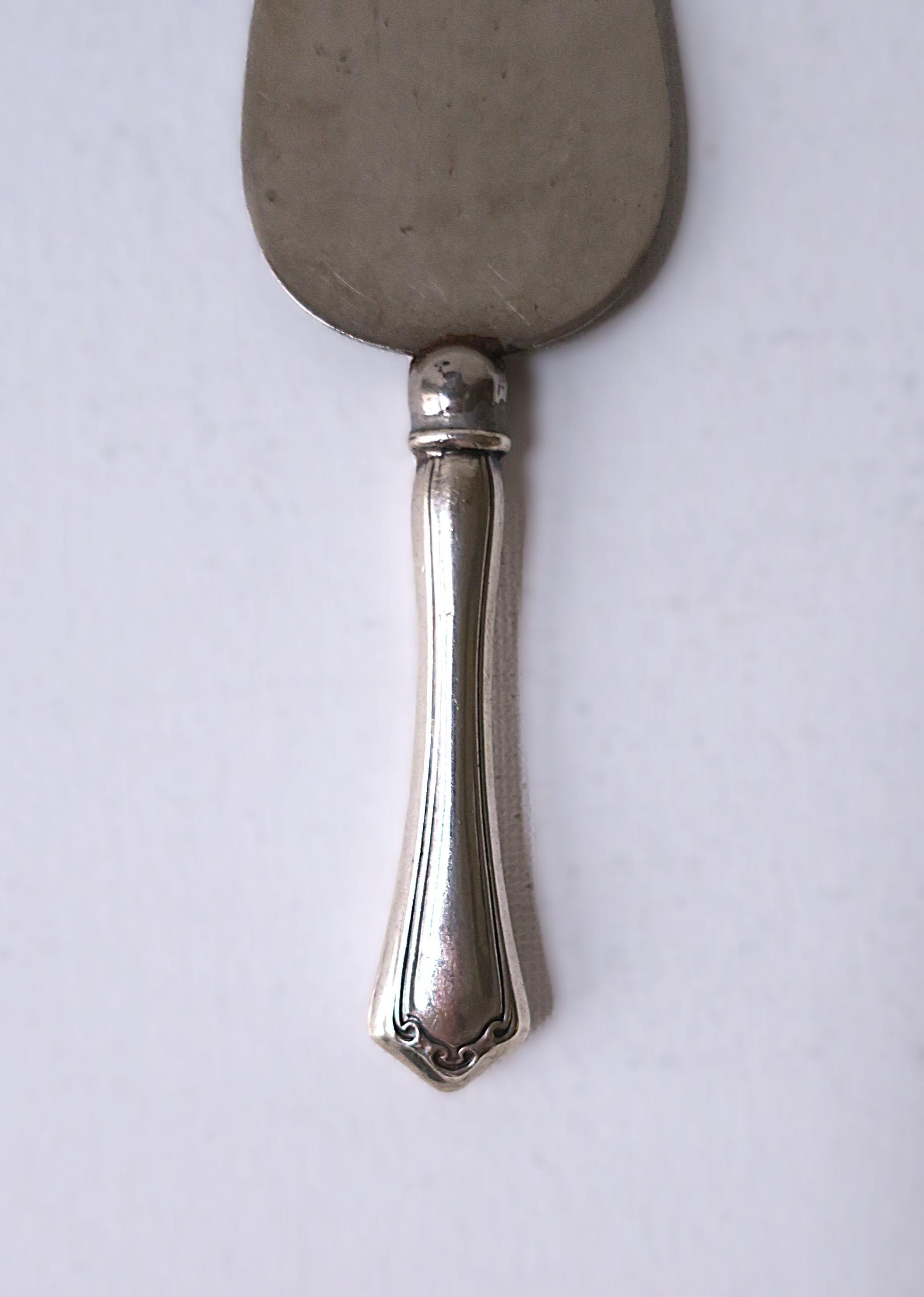 Repoussé Sterling Silver Appetizer Spreader Server For Sale