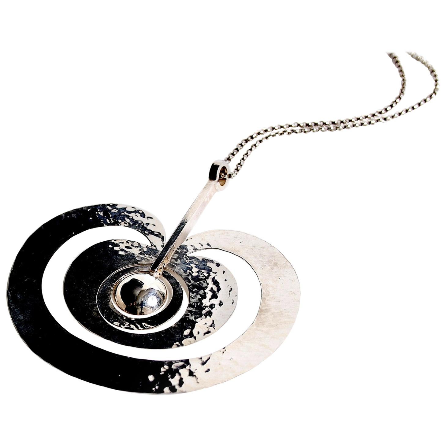 Tapio Wirkkala Sterling silver apple pendant designed by Tapio Wirkkala Finland For Sale