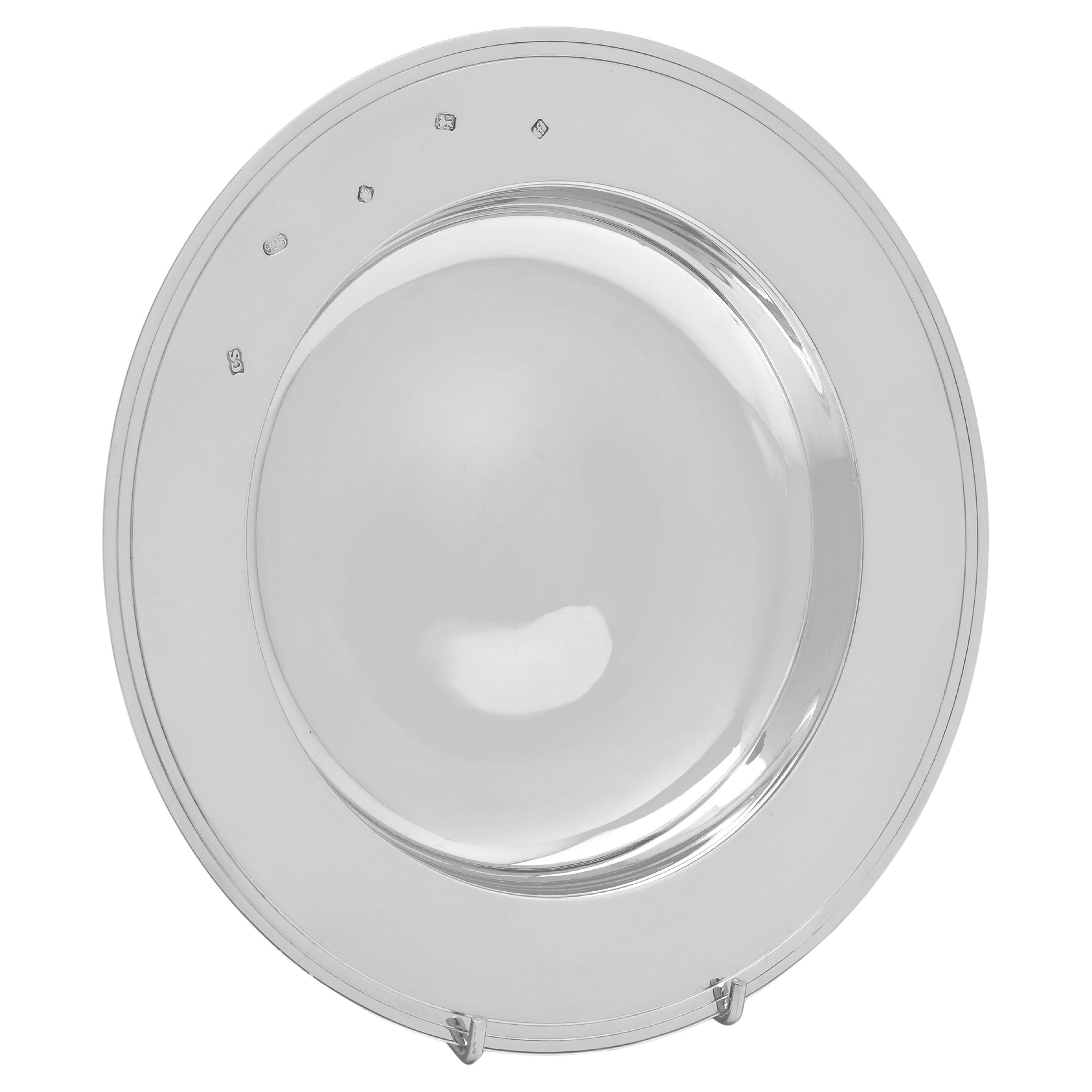 Sterling Silver Armada Dish by Camelot Silverware, Sheffield, 2005 For Sale