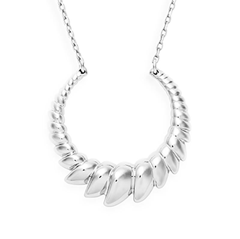 Women's Sterling Silver Armor Necklace For Sale