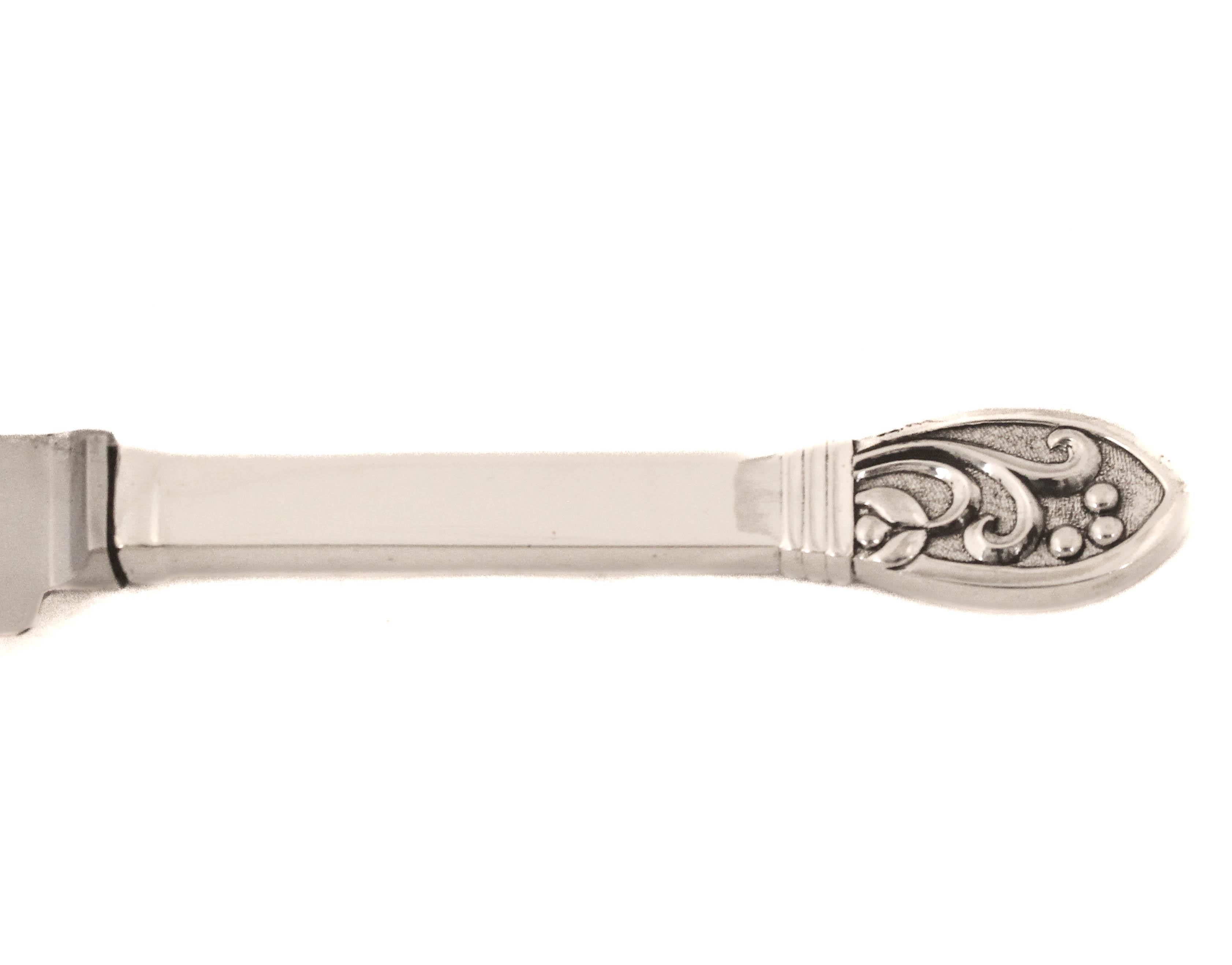 Cuchillo para pan Art Déco de plata de ley Danés en venta