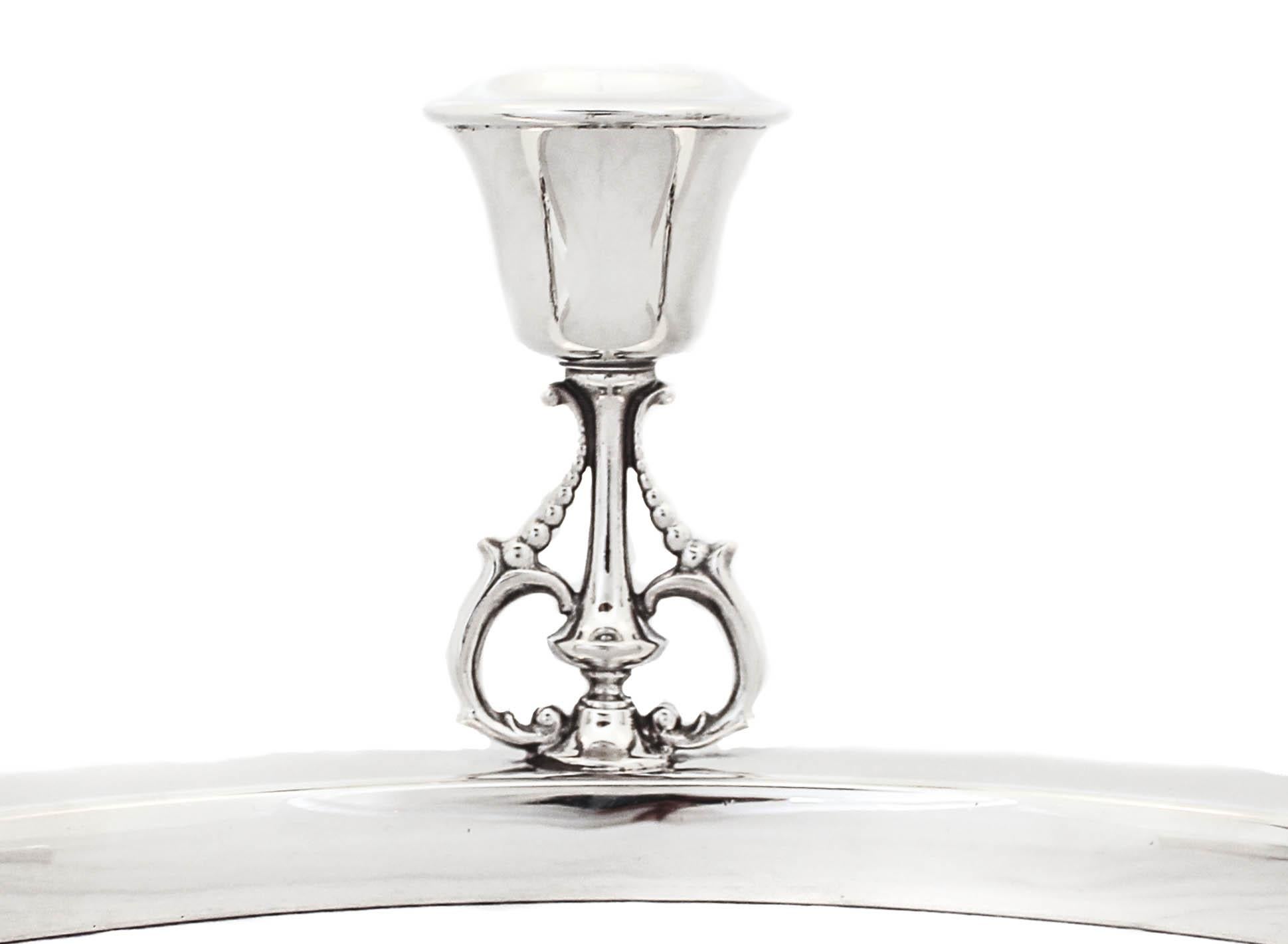 Mid-20th Century Sterling Silver Art Deco Candelabras For Sale