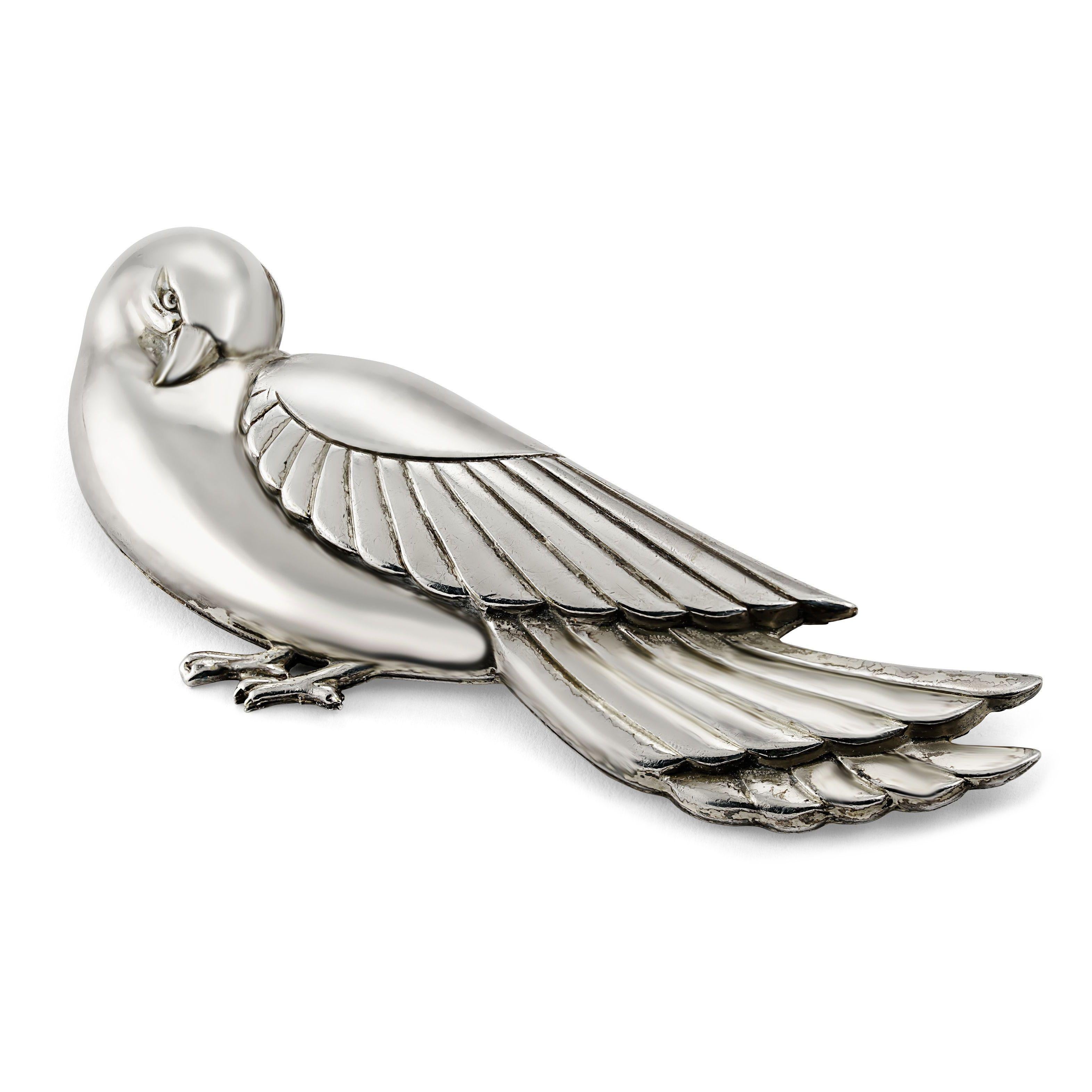 silver bird pin