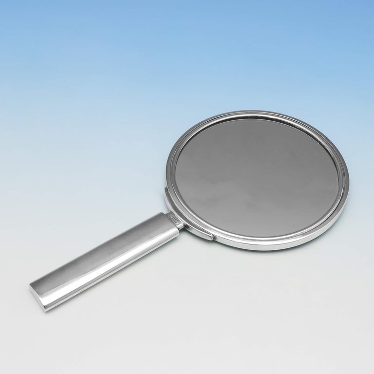 Art Deco Enamel and Sterling Silver Hand Mirror by David Anderson Norway at 1stDibs david