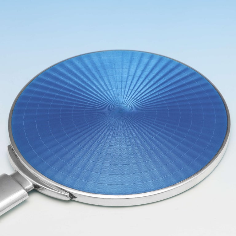 Art Deco Enamel and Sterling Silver Hand Mirror by David Anderson Norway at 1stDibs david