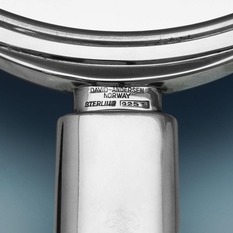 Art Deco Enamel and Sterling Silver Hand Mirror by David Anderson Norway at 1stDibs david