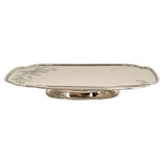 Sterling Silver Art Deco Platter with Bramble Motif, Mappin & Webb, 1938