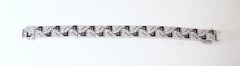 Sterling Silver Art Deco Style Crystal Bracelet
