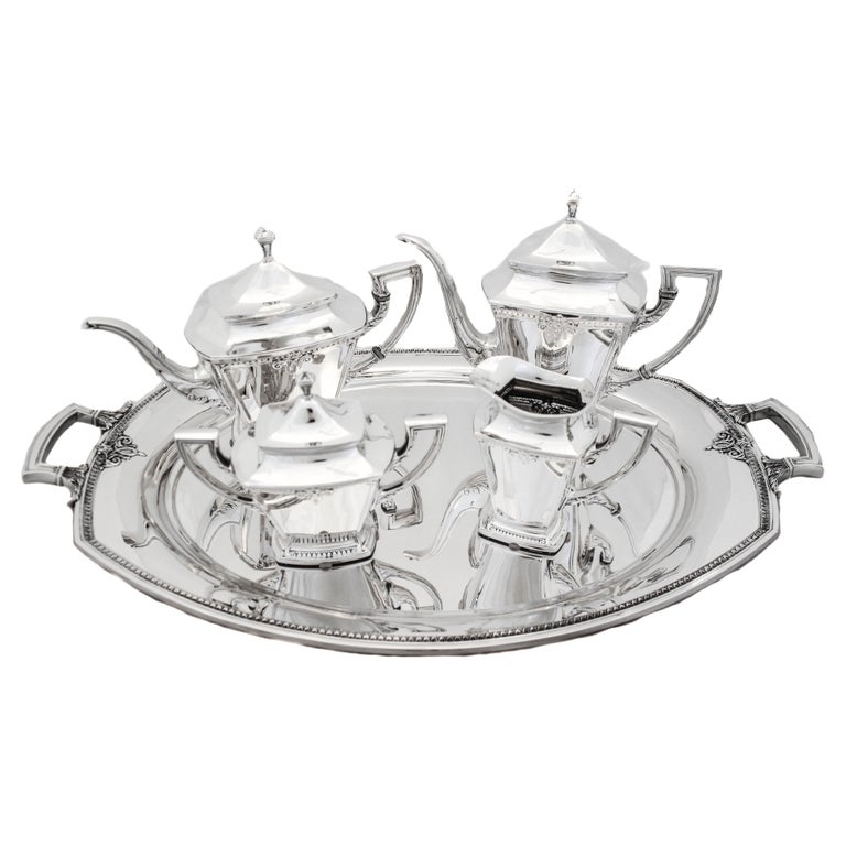 Sterling Silver Art Deco “Trianon” Tea Set For Sale at 1stDibs