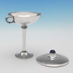 Art Deco Sterling Silver & Lapiz Lazuli Trophy, London 1939, Charles Boyton