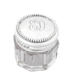 Sterling Silver Art Deco Vanity Jar
