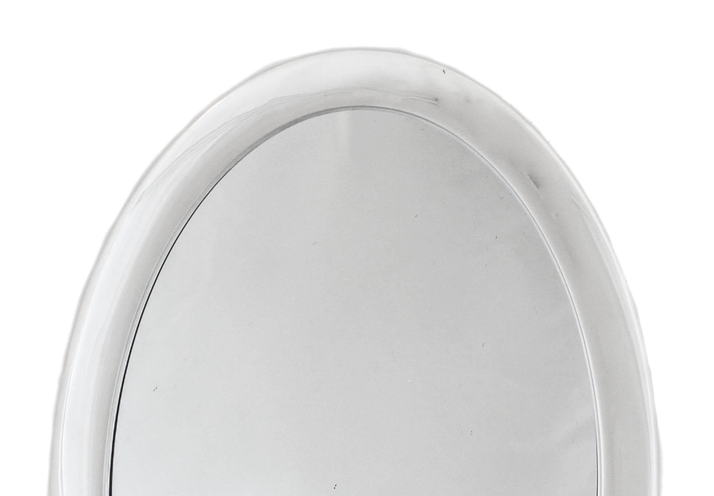 Américain Miroir de courtoisie Art déco en argent sterling en vente