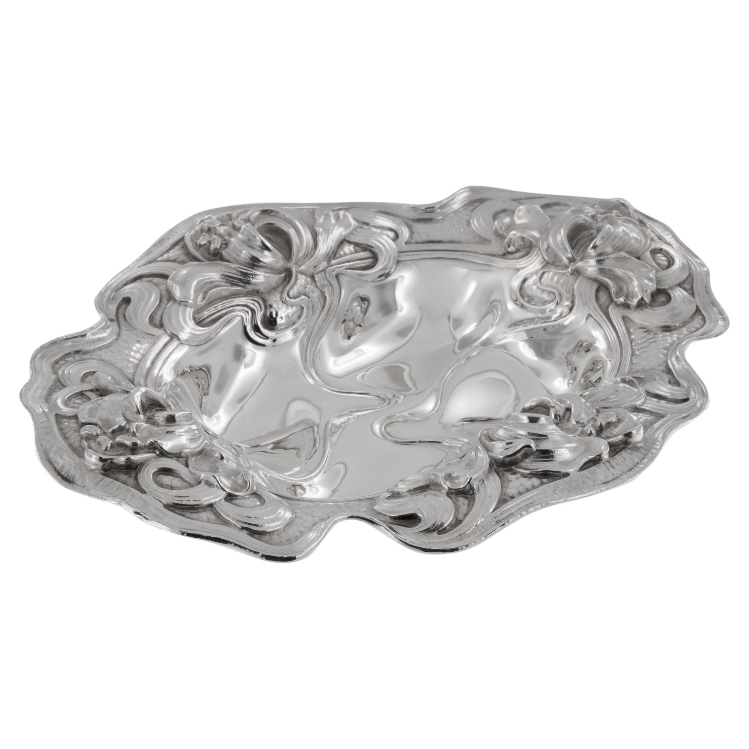 Sterling Silver Art Nouveau Bowl by William B. Kerr For Sale