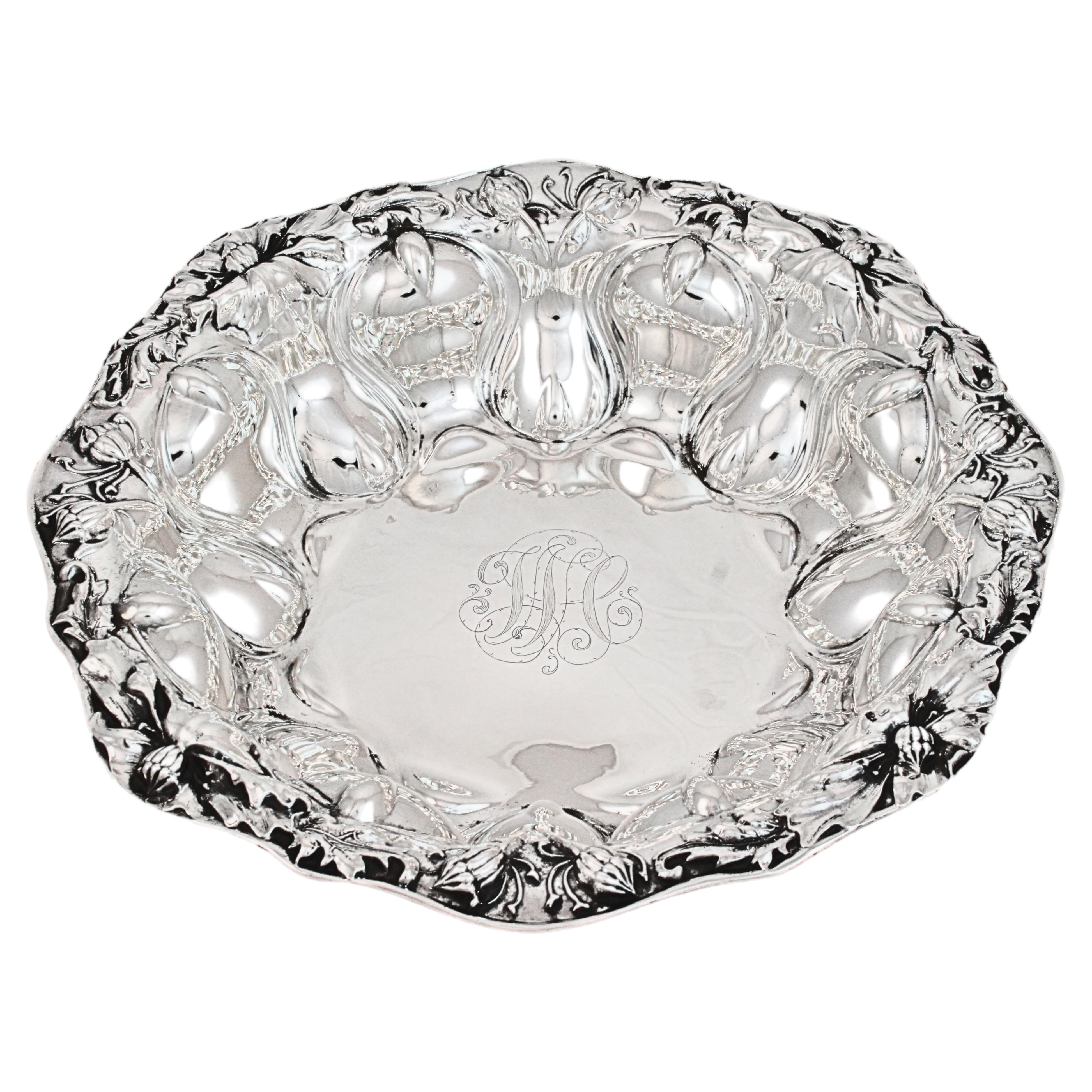 Sterling Silver Art Nouveau Bowl For Sale