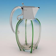 Sterling Silver Art Nouveau Claret Jug