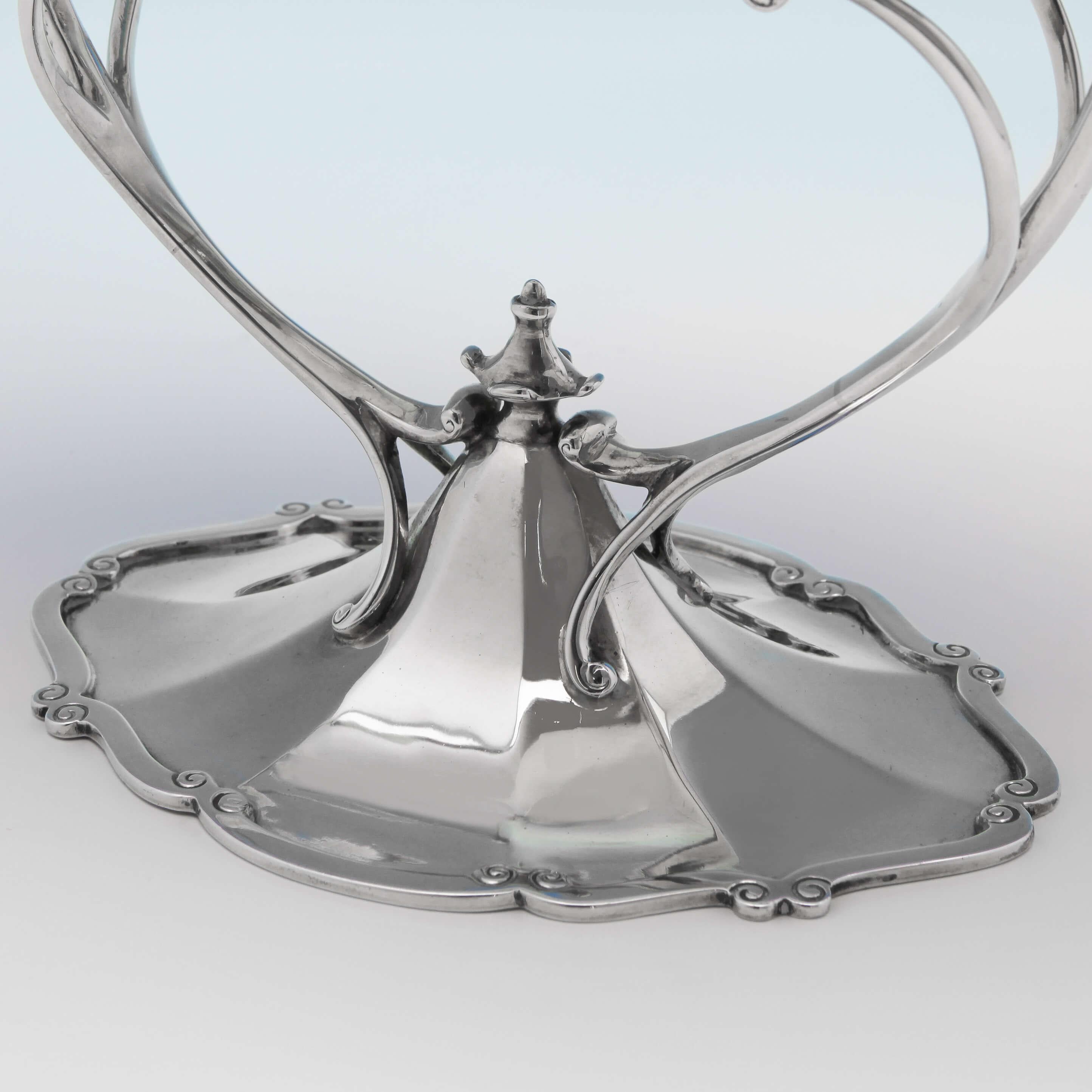English Sterling Silver Art Nouveau Dish
