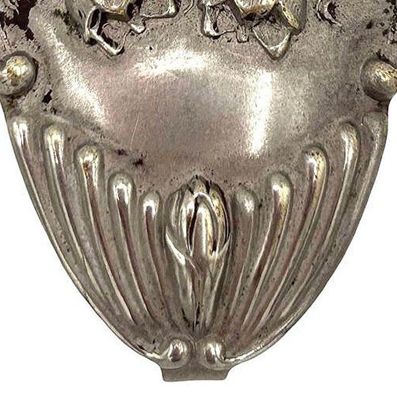 Sterling Silver Art Nouveau Female Portrait Chatelaine Belt Clip In Excellent Condition For Sale In Van Nuys, CA