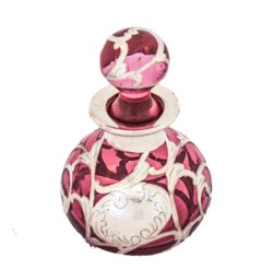 Bottiglia di profumo Art Nouveau in argento sterling