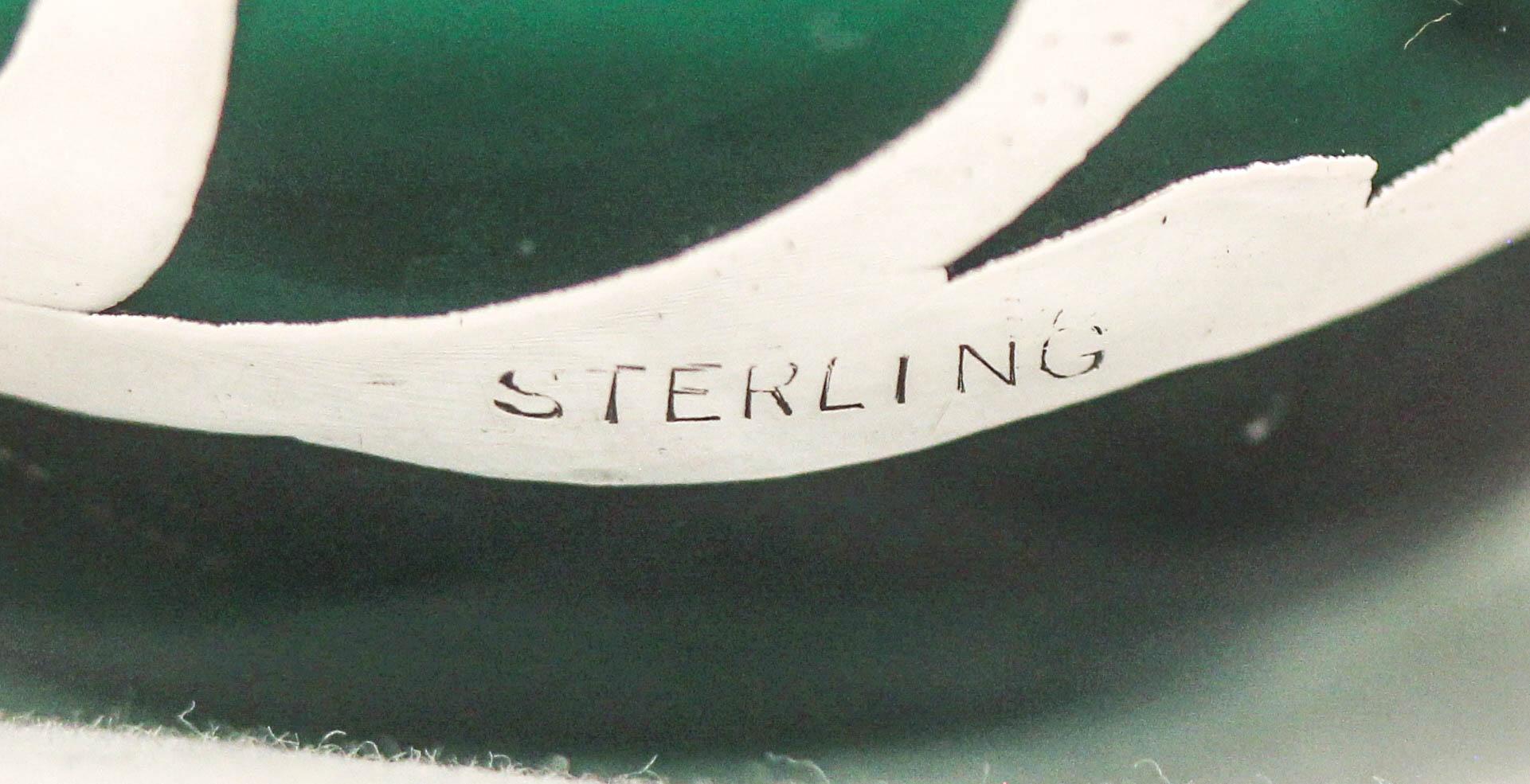 Jugendstil-Parfümflasche aus Sterlingsilber im Zustand „Hervorragend“ im Angebot in Brooklyn, NY