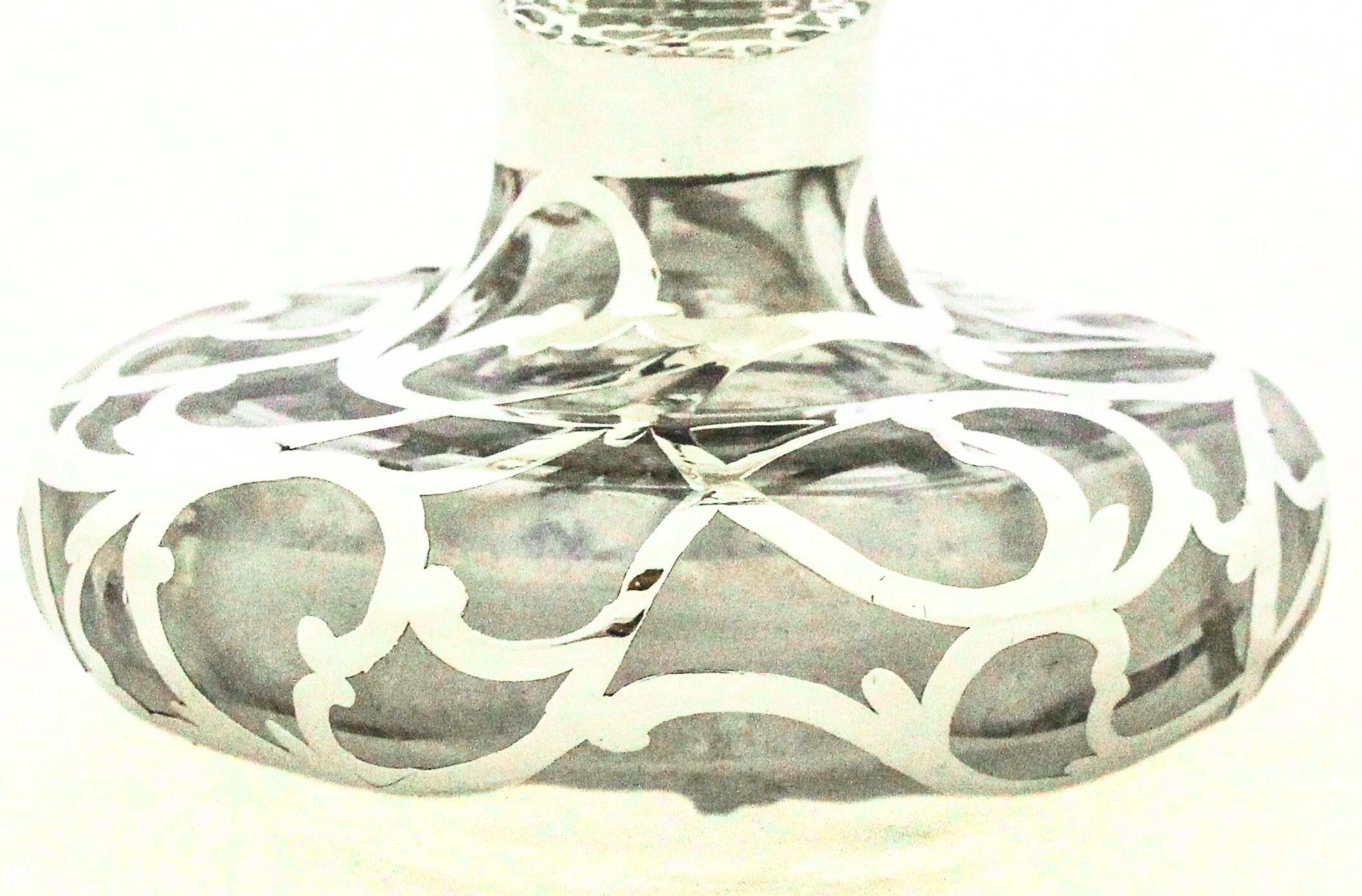 Sterling Silver Art Nouveau Perfume Bottle For Sale 1