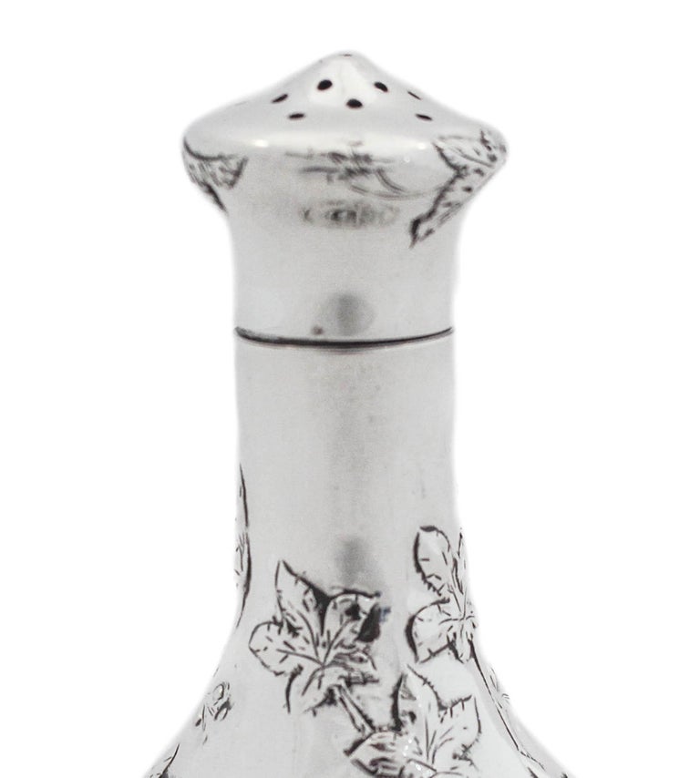 Sterling Silver Art Nouveau Salt Shakers For Sale at 1stDibs