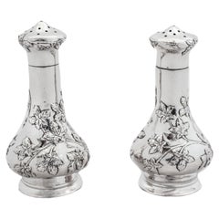 Sterling Silver Art Nouveau Salt Shakers