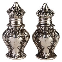 Antique Sterling Silver Art Nouveau Table Shakers 
