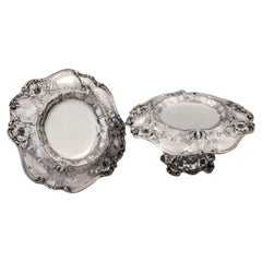 Sterling Silver Art Nouveau Tazzas