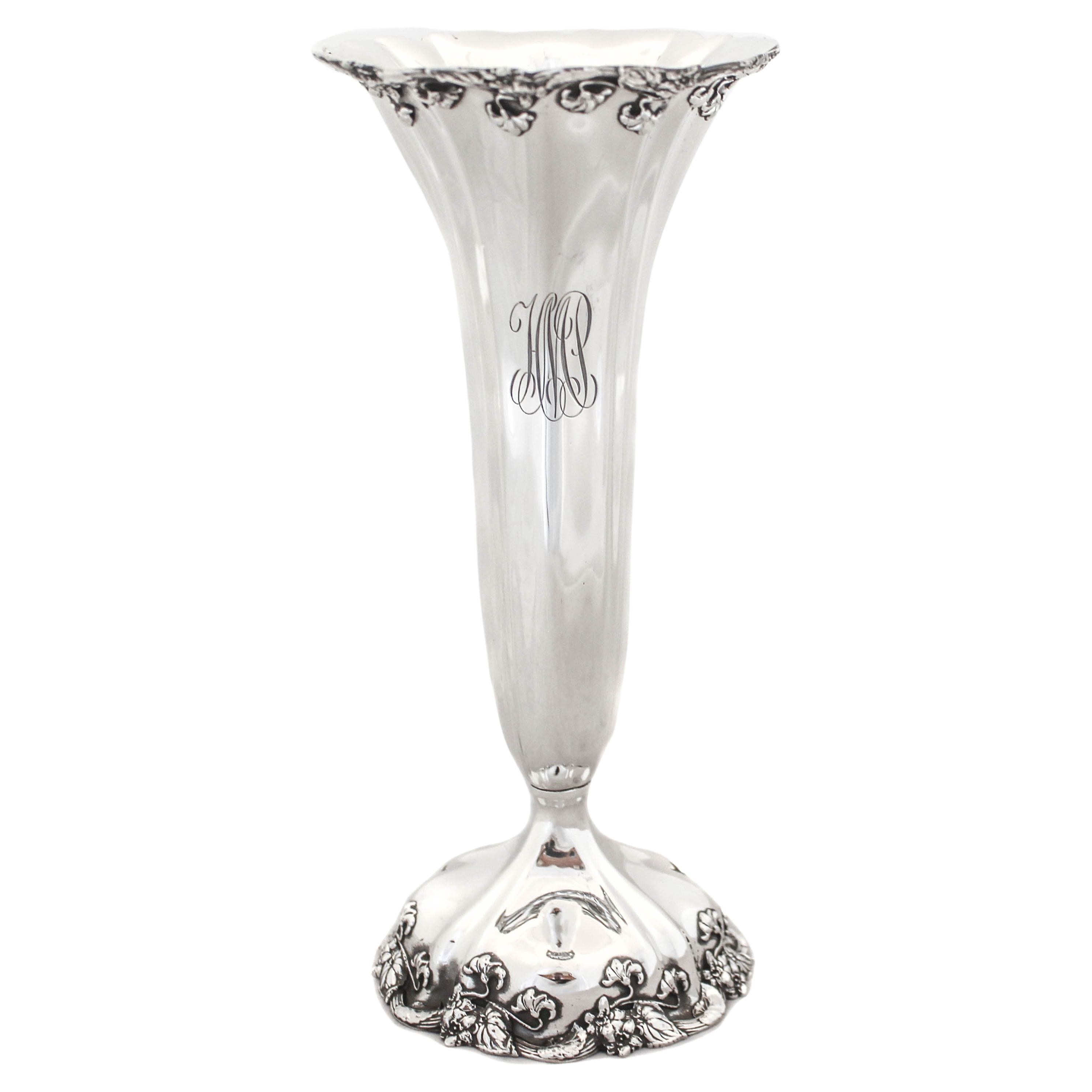 Sterling Silver Art Nouveau Vase, 1906