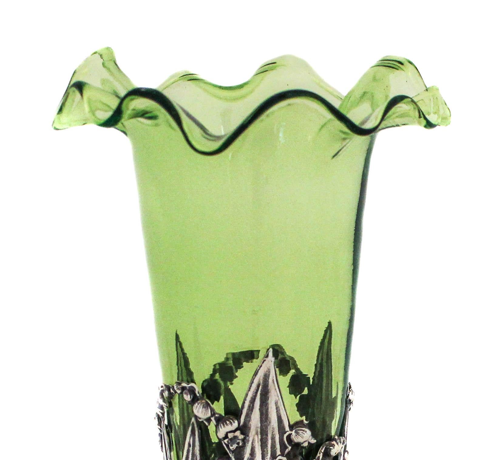 Jugendstil-Vase aus Sterlingsilber (amerikanisch) im Angebot