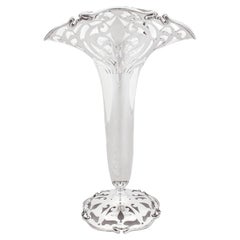 Antique Sterling Silver Art Nouveau Vase