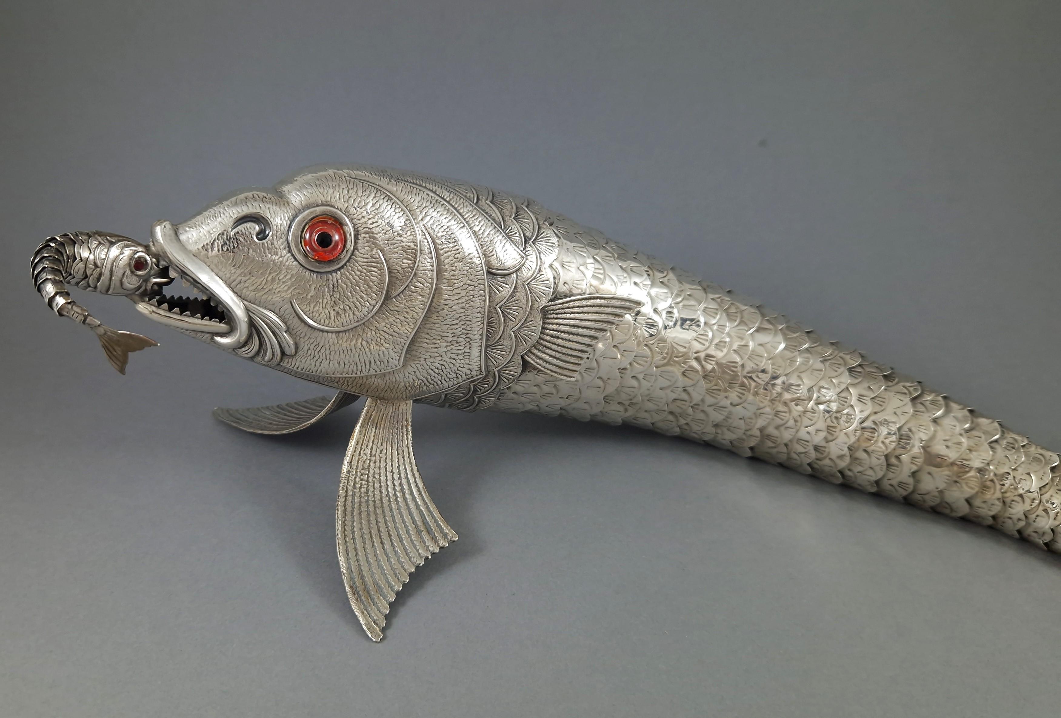 Spagnolo Pesce articolato in argento sterling in vendita