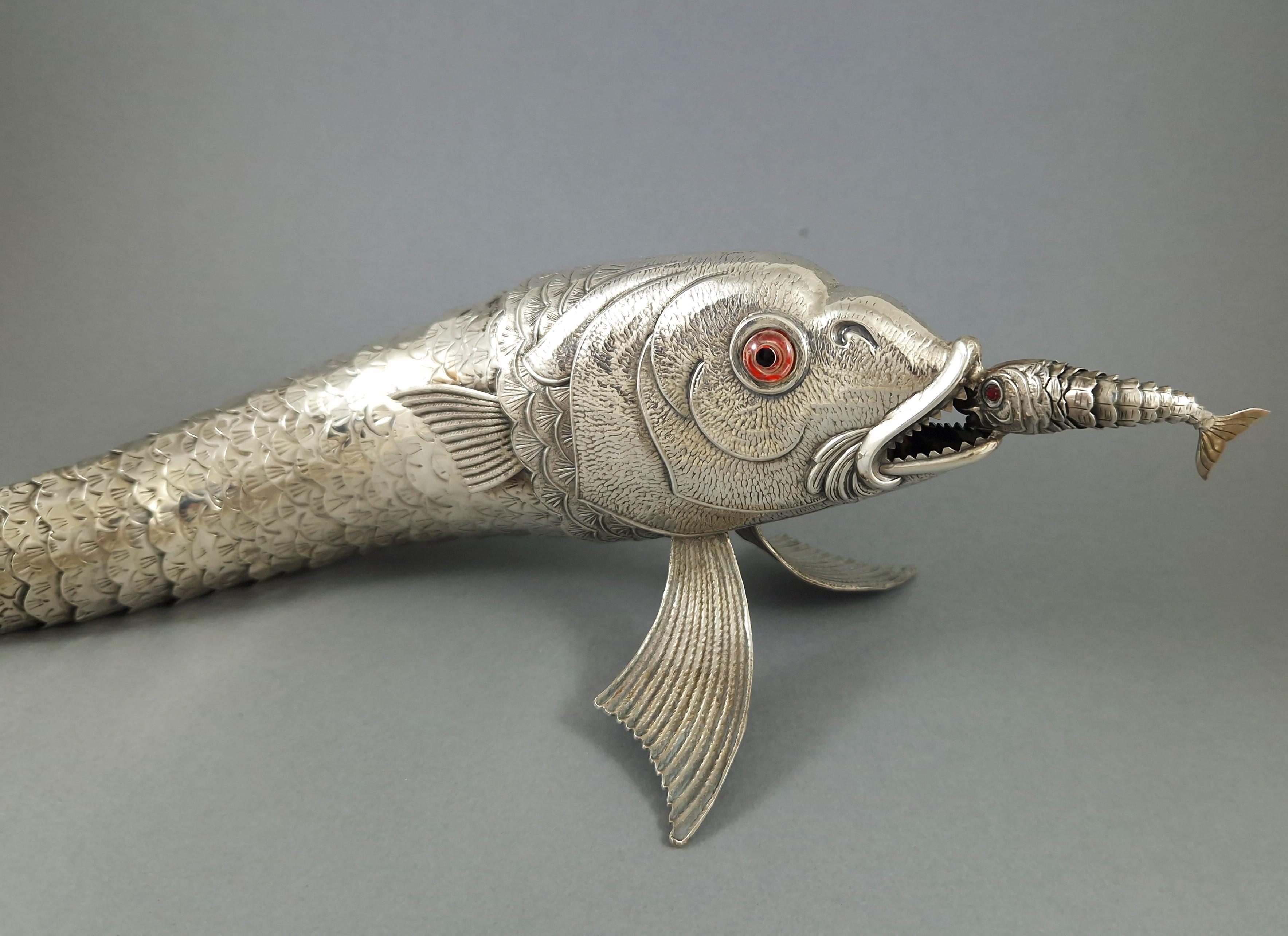 Argento 925 Pesce articolato in argento sterling in vendita