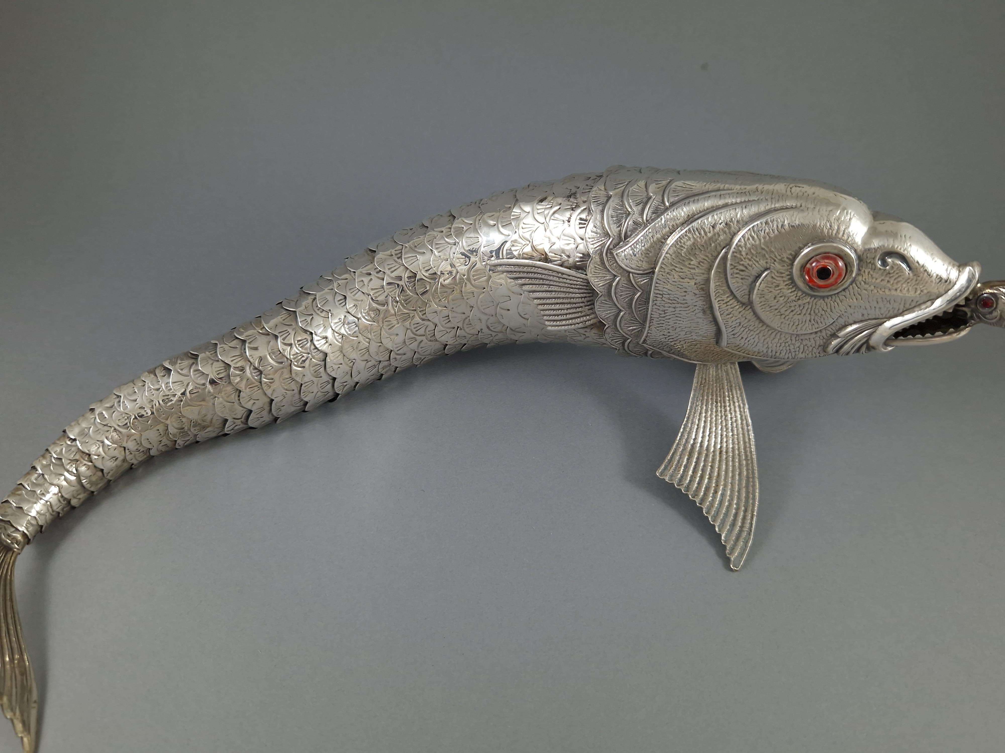 Pesce articolato in argento sterling in vendita 1
