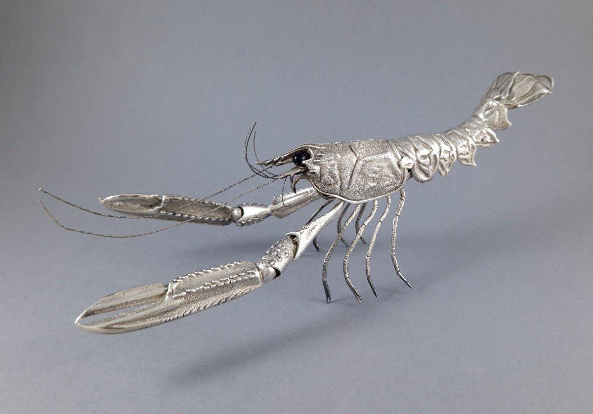 Aragosta articolata in argento sterling in vendita 1