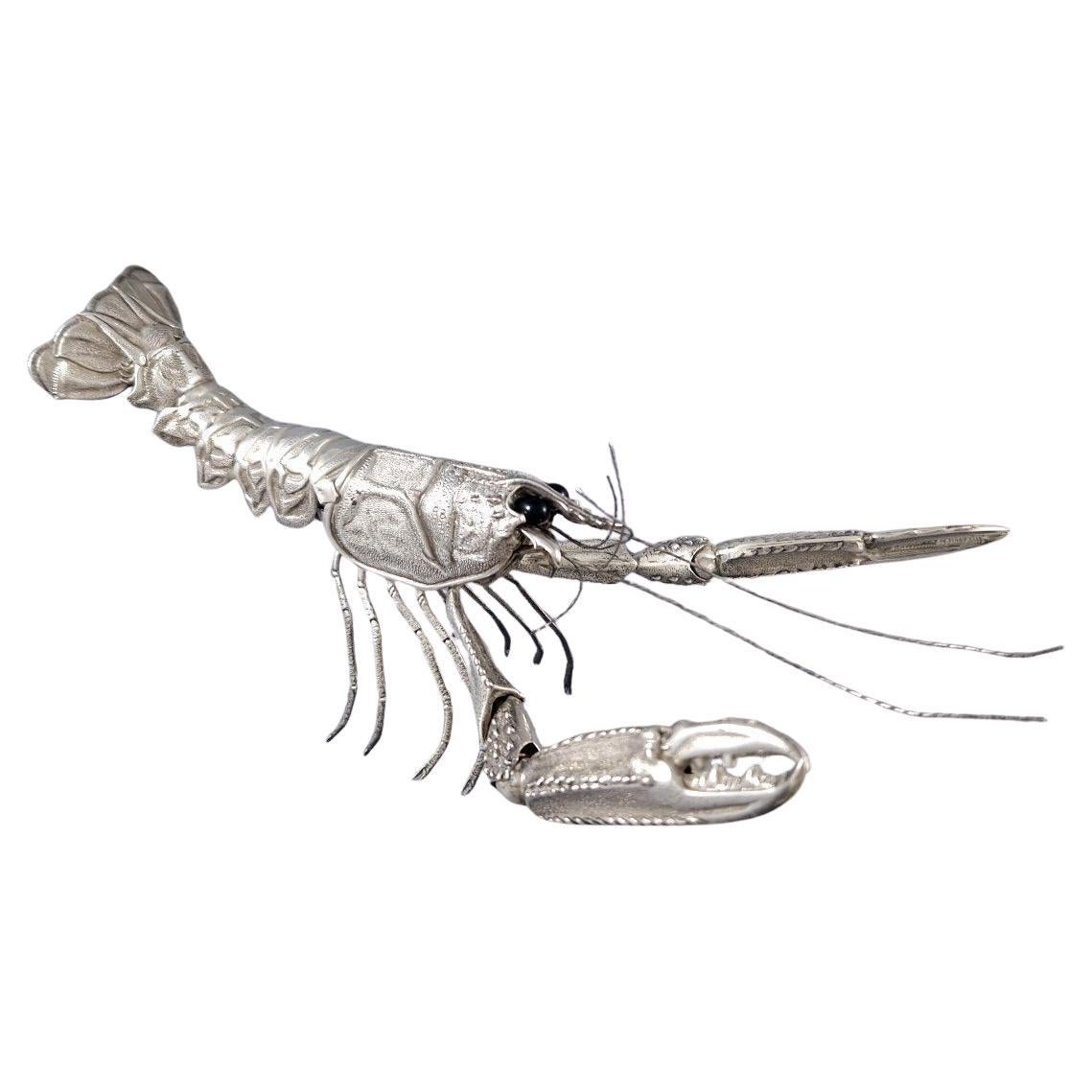Aragosta articolata in argento sterling