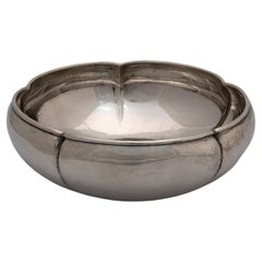 Sterling Silver Arts and Crafts Scalloped Bowl, 1938