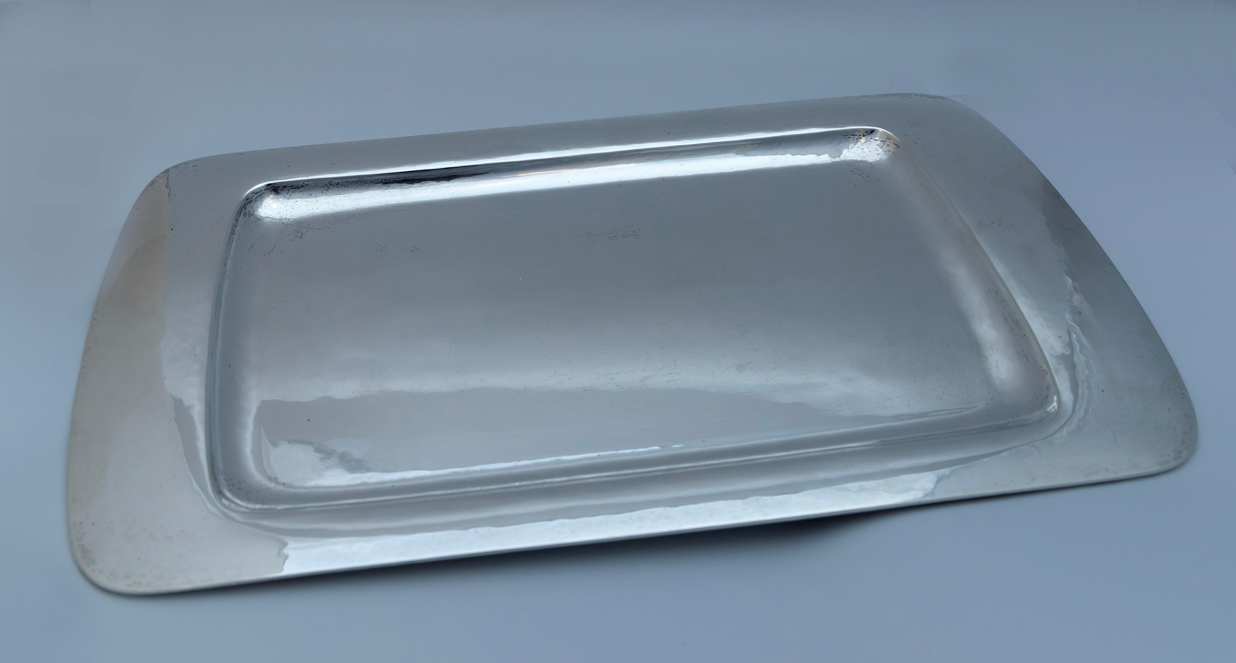 Sterling Silber Arts and Crafts Tablett, 1930er Jahre (amerikanisch) im Angebot