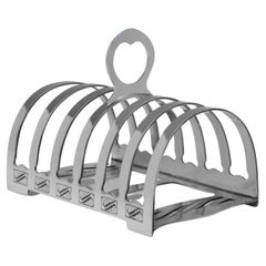 Vintage Liberty Sterling Silver Toast Rack, Arts & Crafts, Bernard Cuzner 1933