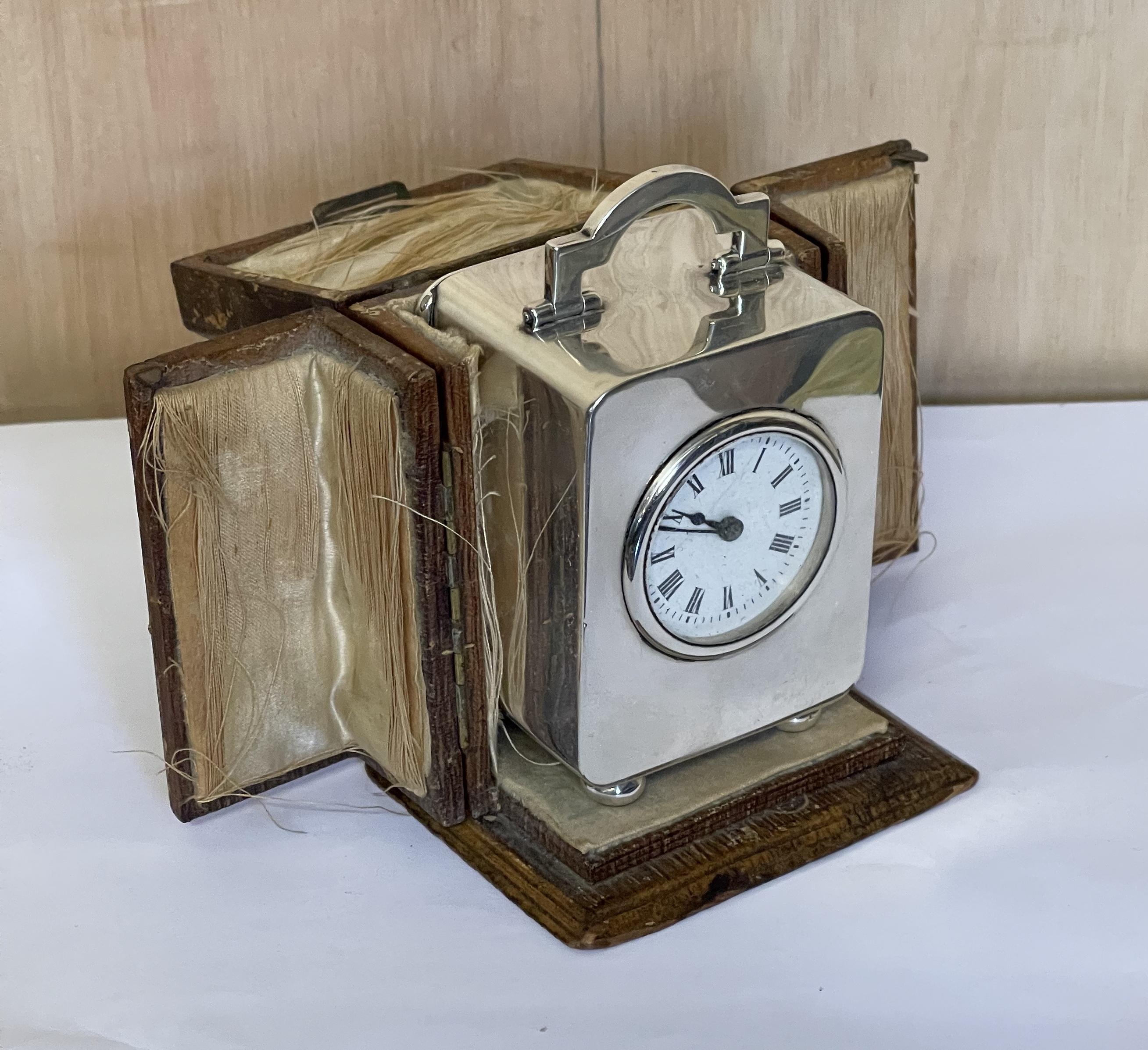 Sterling Silver Asprey & Co London 1913 Miniature Carriage Clock Original Case For Sale 13