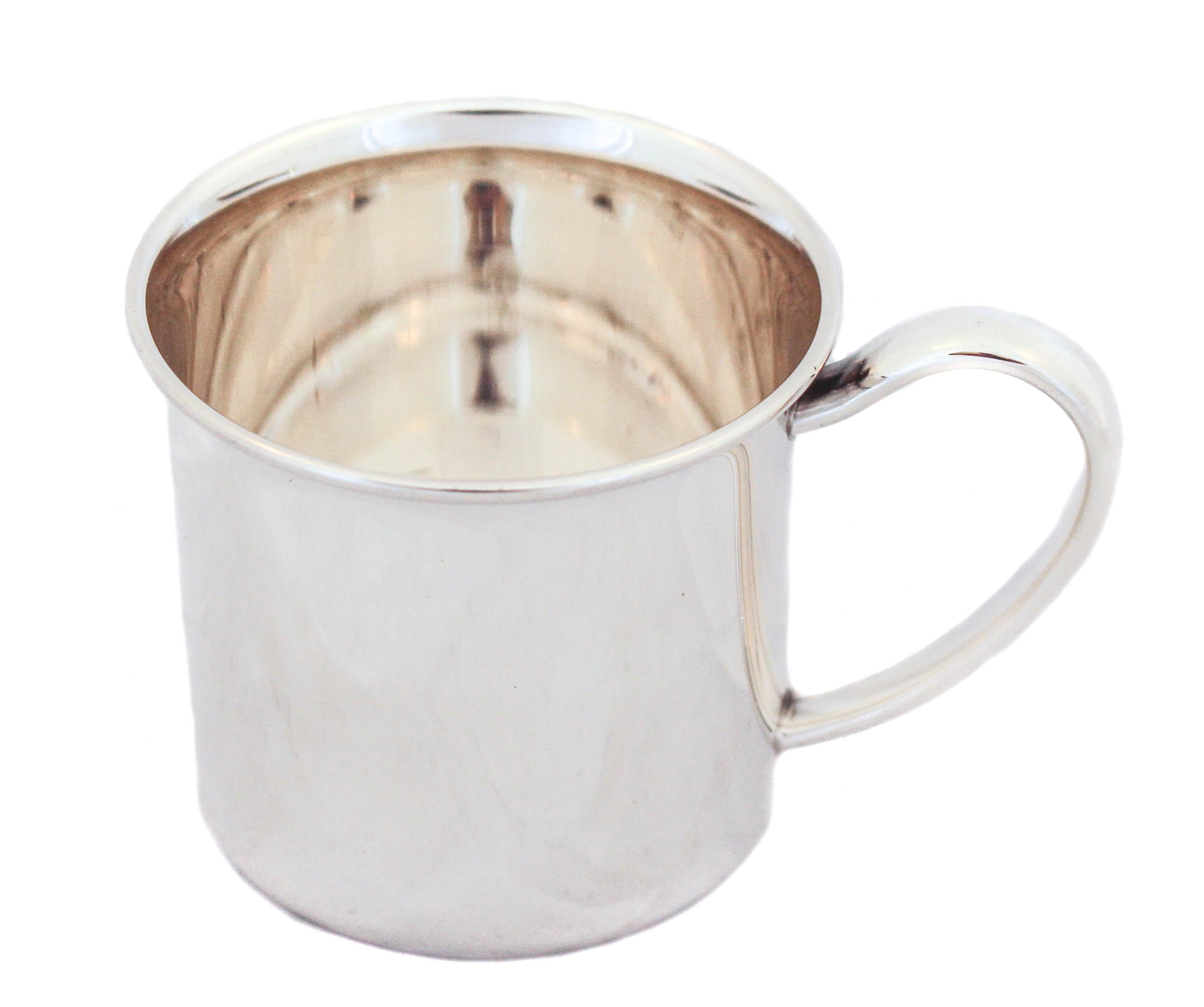 A sterling silver baby cup is a gift that is kept and cherished for a lifetime. A baby’s name, date of birth etc can be monogrammed on the cup to personalize it. Unisex and sleek it makes a beautiful baby gift!