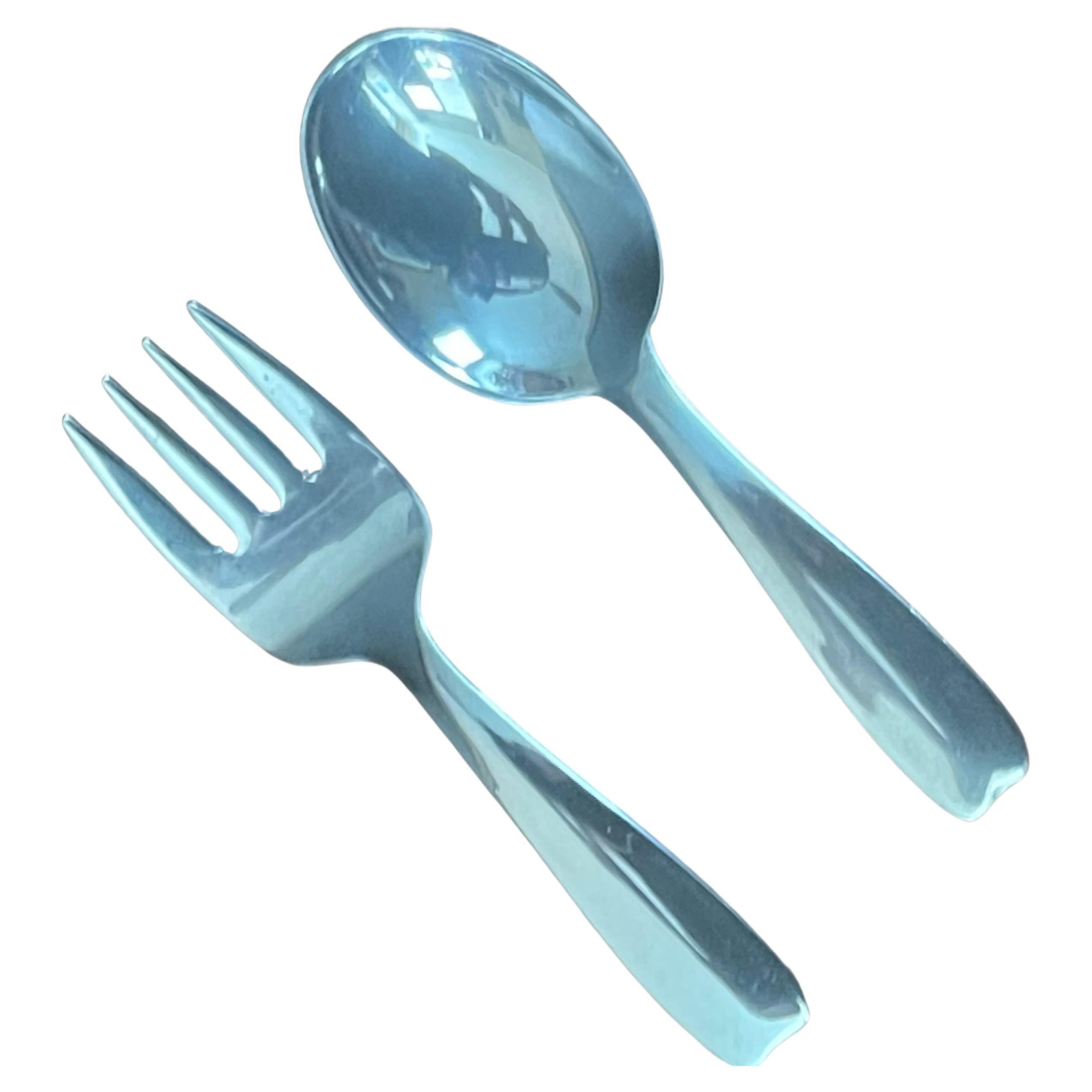 Sterling silver baby flatware (fork & spoon) in the 