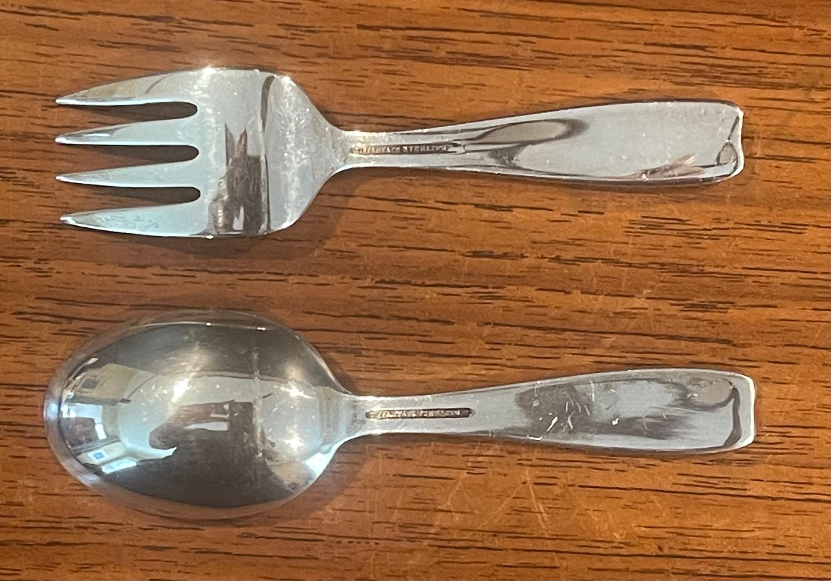 Sterling Silver Baby Flatware in Cordis Pattern by Tiffany & Co. 2