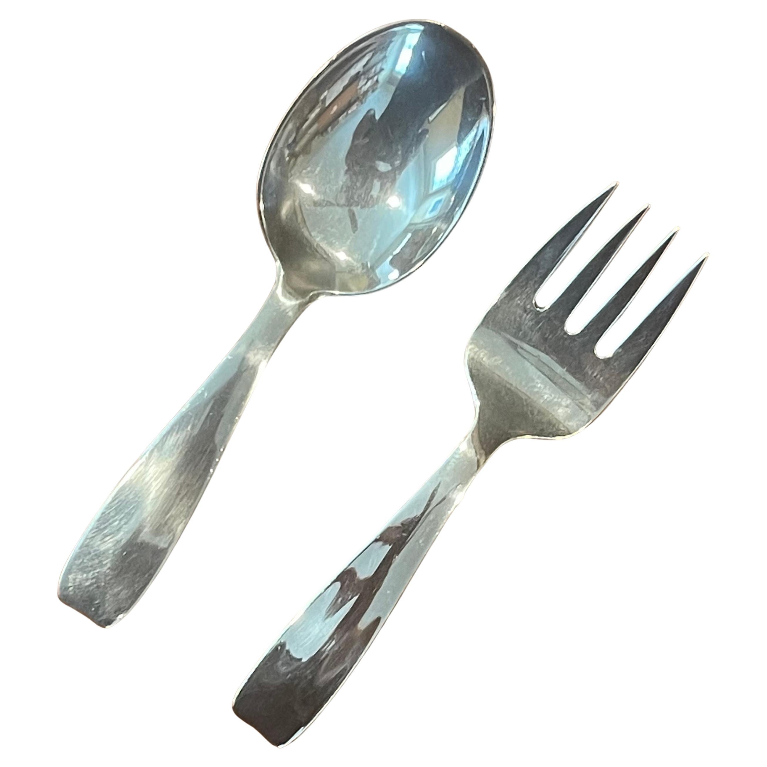 Sterling Silver Baby Flatware in Cordis Pattern by Tiffany & Co.