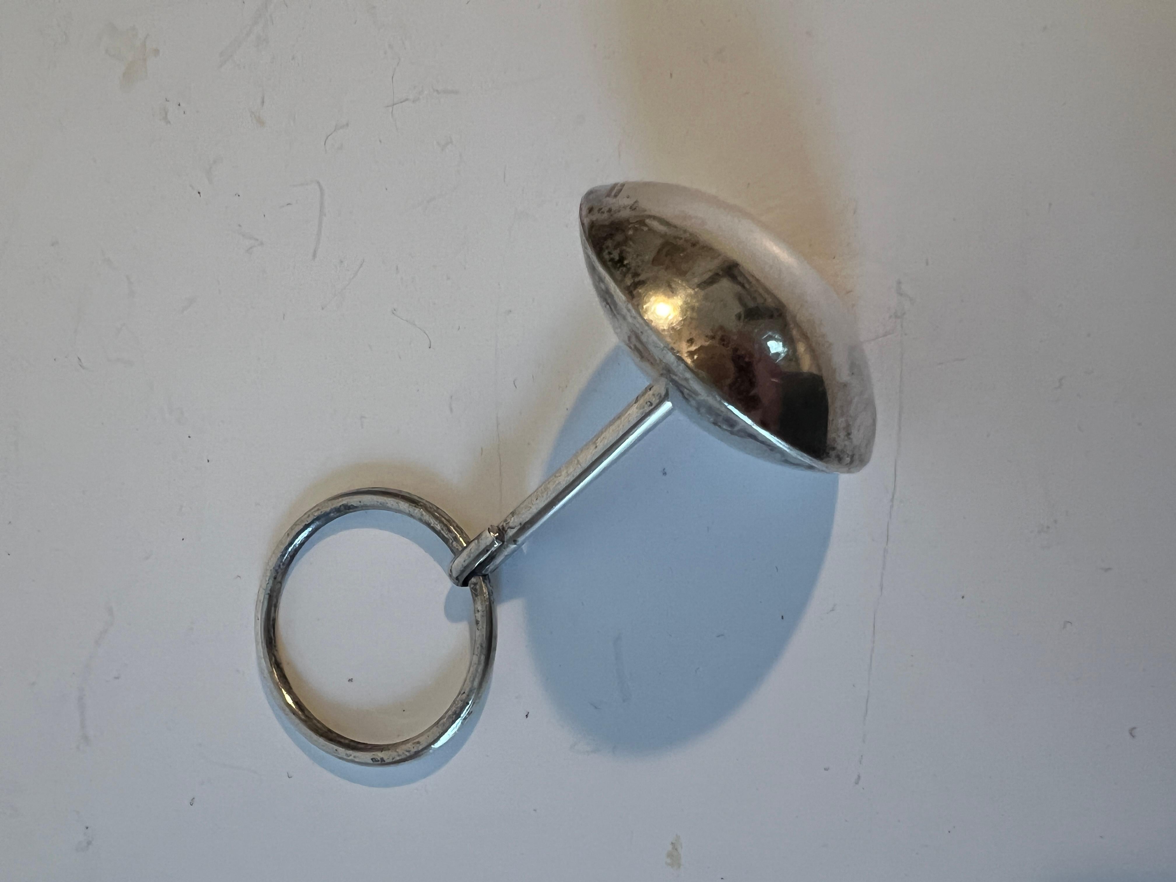 Fatto a mano Regalo in argento Sterling Baby Rattler in vendita