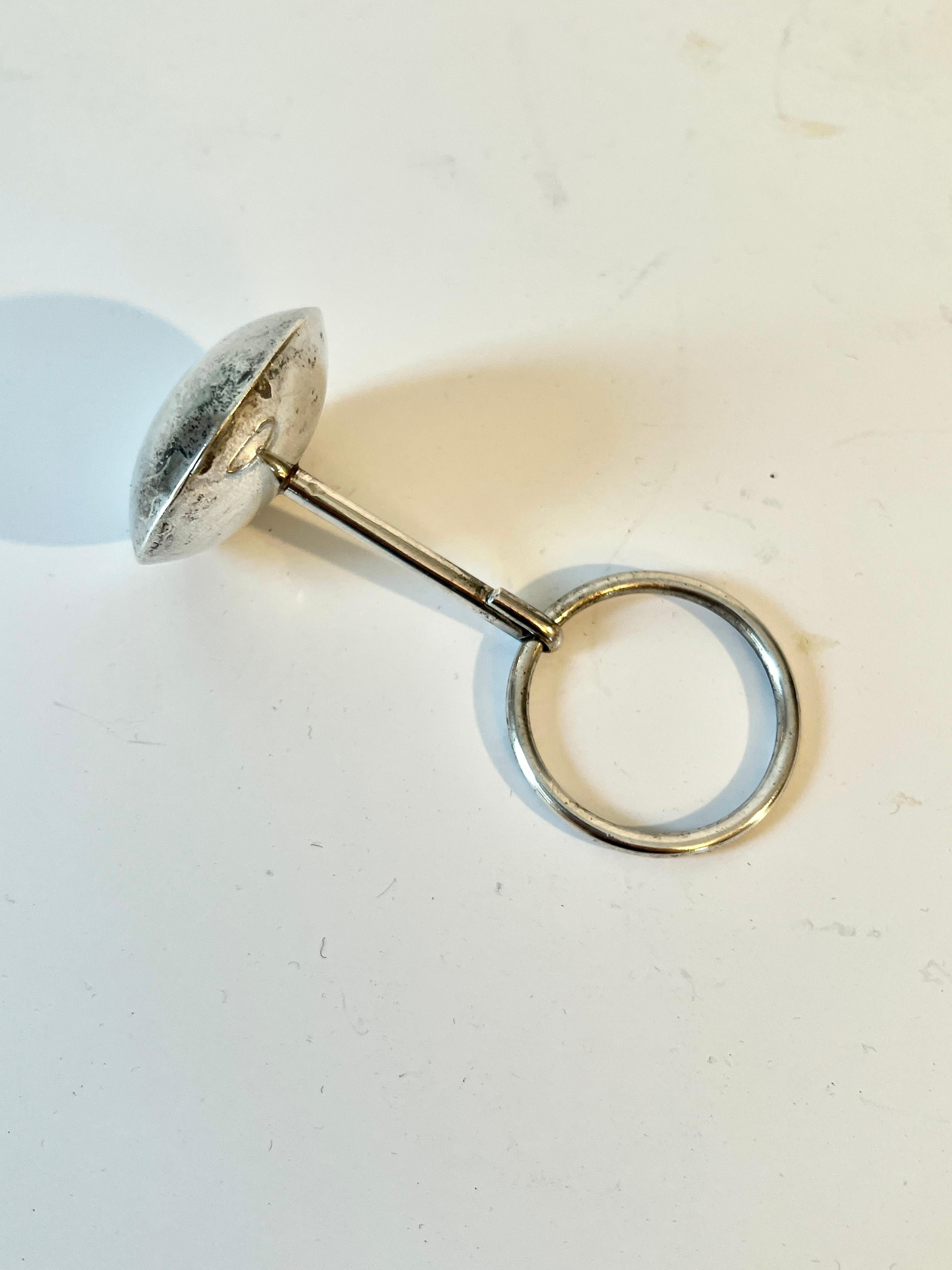 XX secolo Regalo in argento Sterling Baby Rattler in vendita